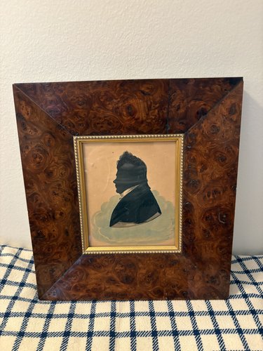 c 1840 WATERCOLORED SILHOUETTE