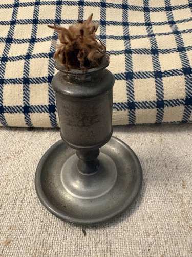*19TH C PEWTER WHALE OIL LAMP