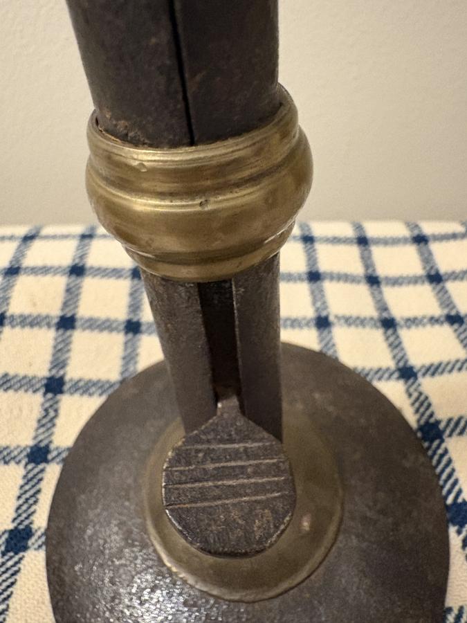 18TH C BRASS WEDDING BAND HOGSCRAPER