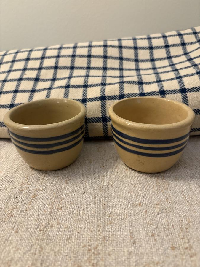 PAIR C 1890 CUSTARD CUPS