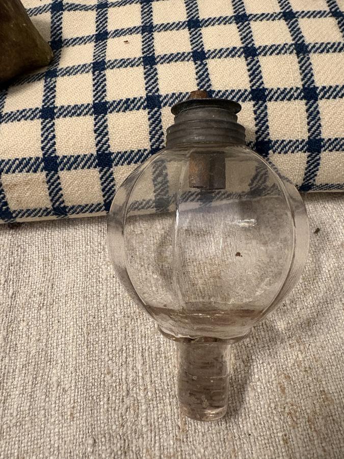 19TH C AMERICAN BLOWN PEG LAMP