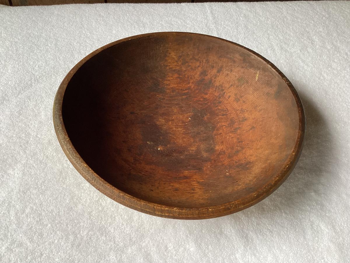 1800’s Turned Bowl 11” Yellow