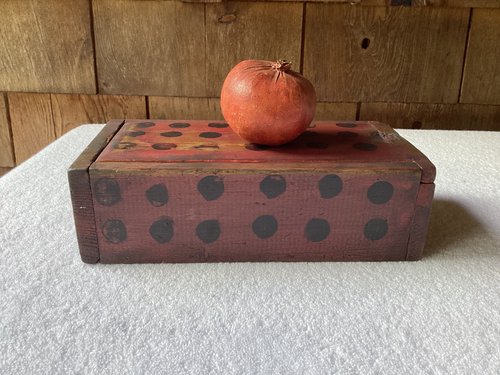 Paint Decorated Slide Lid Candle Box