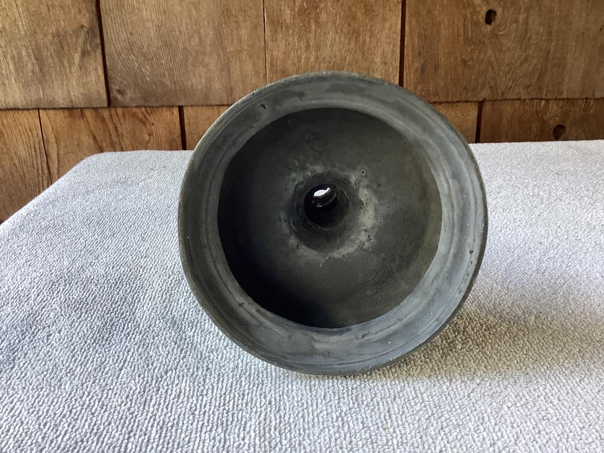 Pilgrim Era Bulbous Capstan Pewter Candlesticks