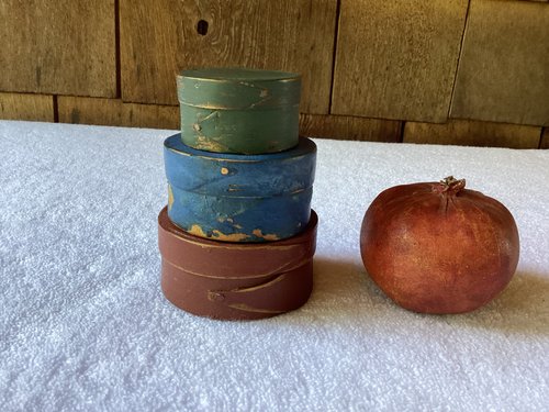 Early Miniature Opposing Lap Pantry Boxes
