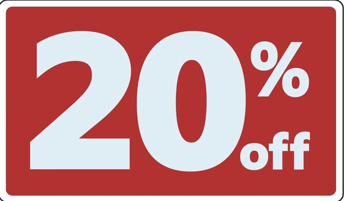 20% off sale!!!!!