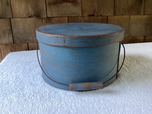 1800’s Thick Walled Bale Handled Pantry Box