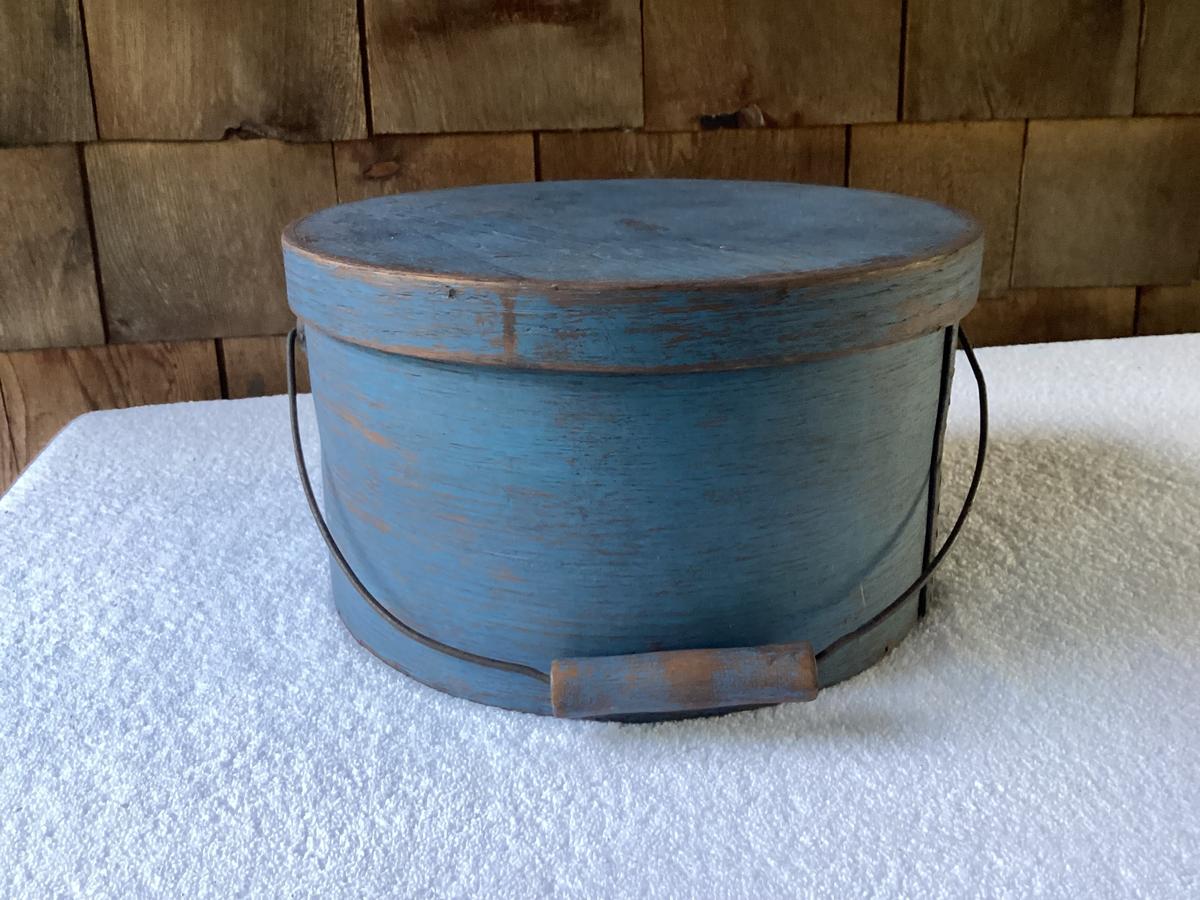 1800’s Thick Walled Bale Handled Pantry Box