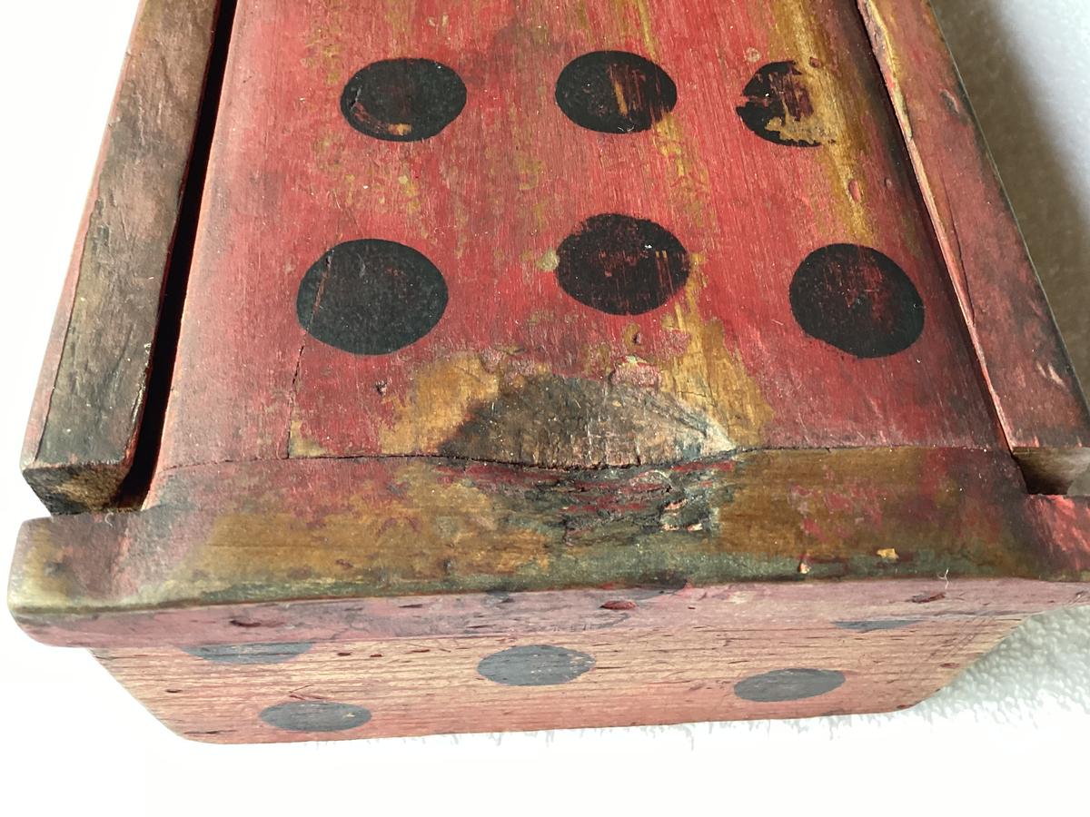 Paint Decorated Slide Lid Candle Box