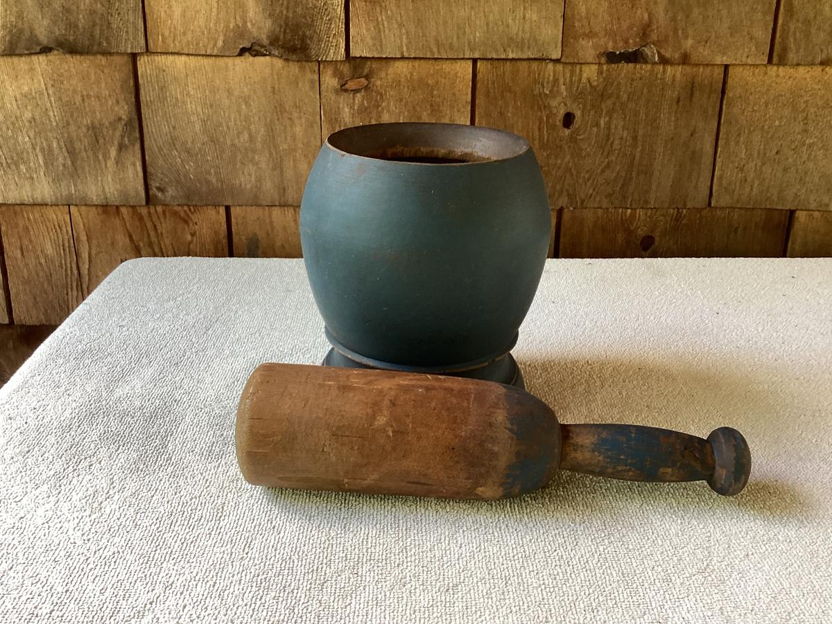 1800’s Mortar & Pestle Large Bulbous Form