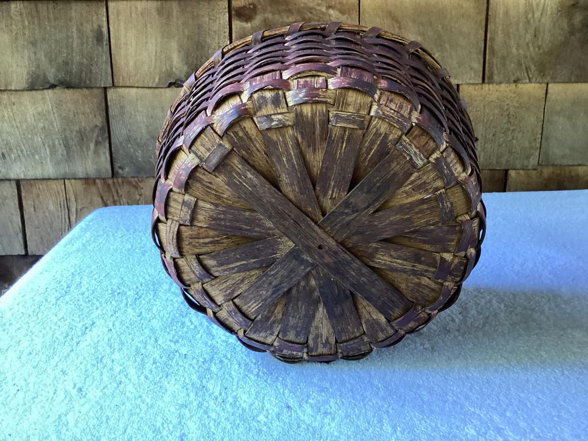 Early Red Painted Basket