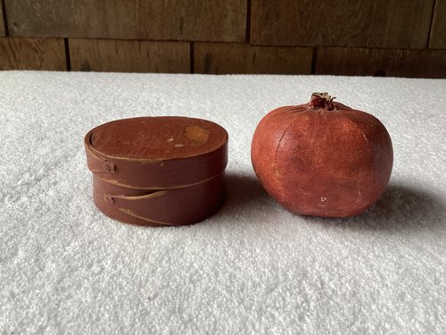 Rare Miniature Opposing Lapped Pantry Box 3” Red