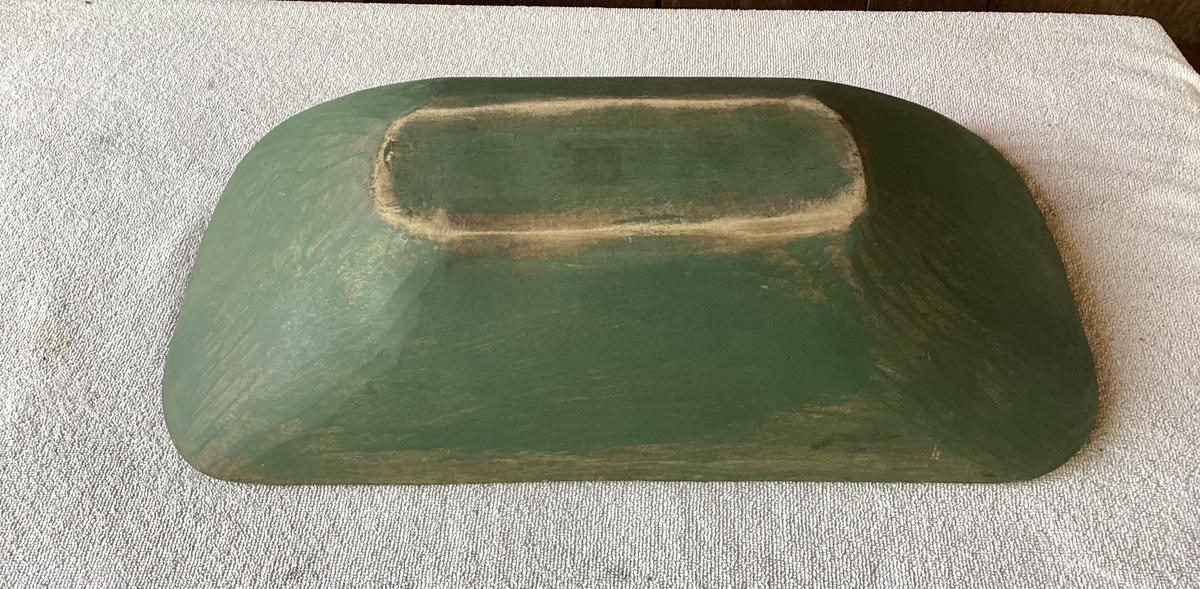 1800’s Hand Hewn Trencher 20 1/2” Apple Green