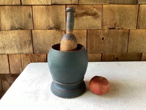 1800’s Mortar & Pestle Large Bulbous Form