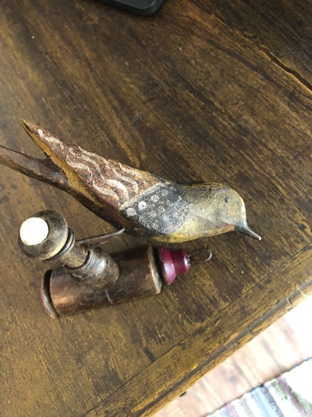 Carved wood bird