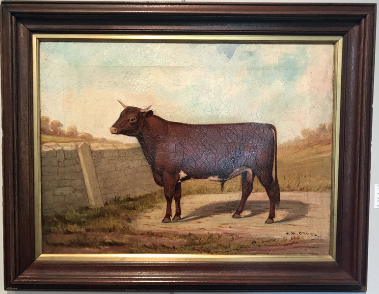 Henry H Cross Painting of a Bull