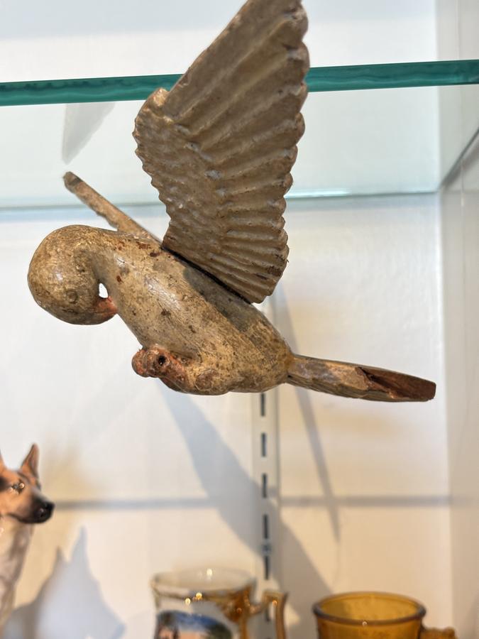 Carved Wooden Eagle Christmas Ornament