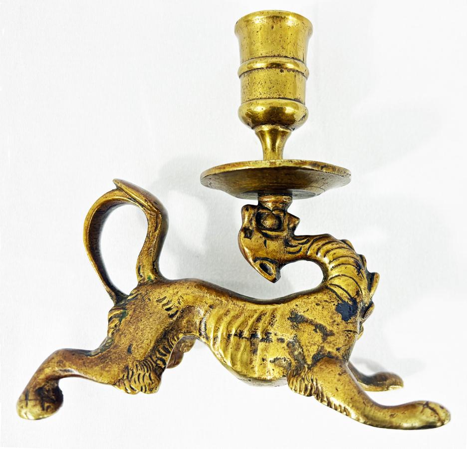Heavy Brass Dragon Chamberstick