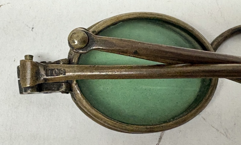 Brass Double Lens Reading Spectacles / Sunglasses