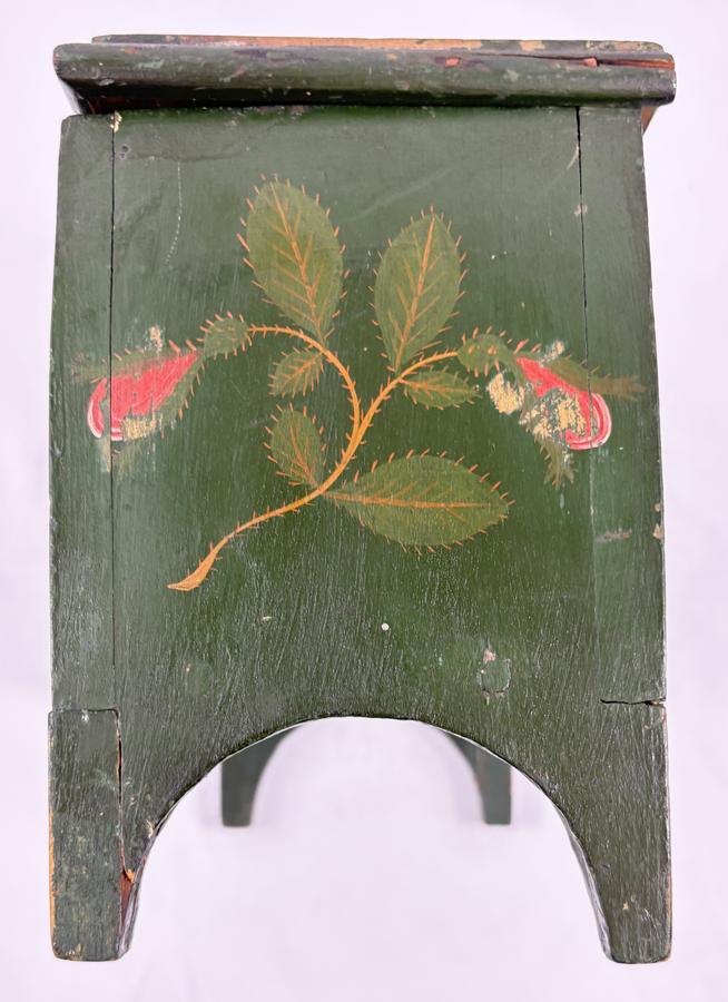 Paint Decorated, Six Board Miniature Chest