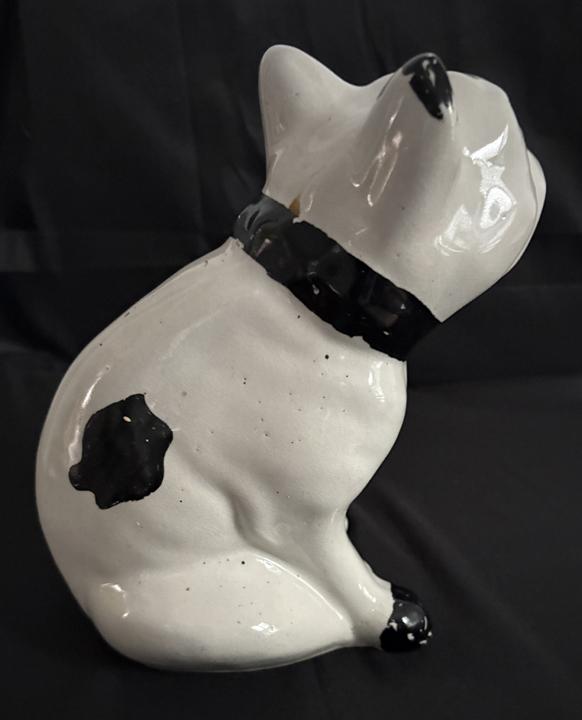 Seated Bull Dog, Logan (Ohio) Pottery