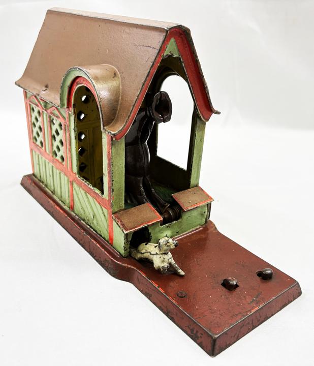 Mule Entering Barn Mechanical Bank