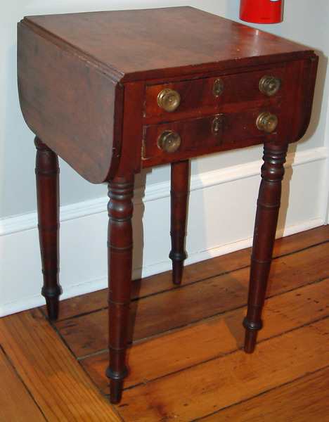 Two Drawer Drop Leaf Stand