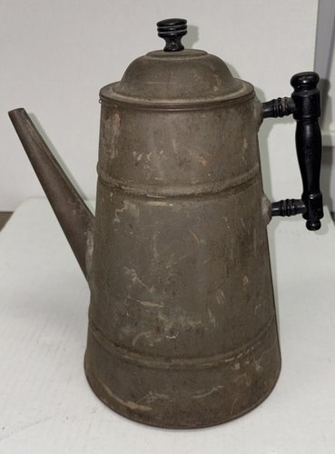 c1878 Tin Coffee Pot / Percolator Including Basket