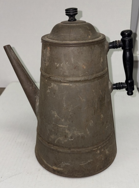 c1878 Tin Coffee Pot / Percolator Including Basket