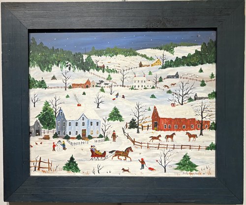 Betty Fischer, Untitled Folk Art Winter Scene