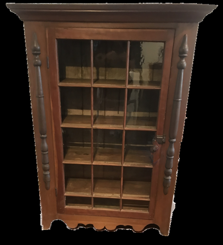 19th Century Bookcase with Turned Half Pilasters