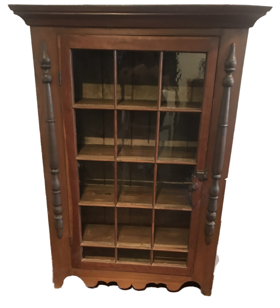 19th Century Bookcase with Turned Half Pilasters