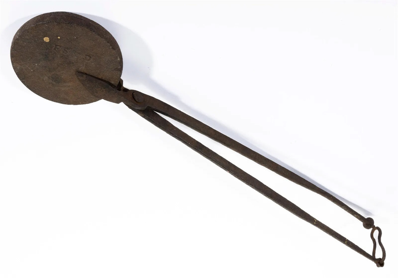 c1800 Patriotic Cast and Forged Iron Waffle Iron