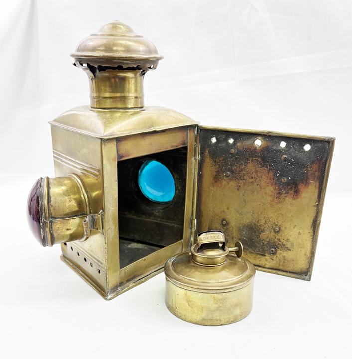 Boat Bow Lantern w/Original Kerosene Burner