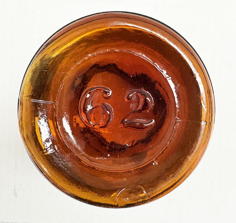 Dark Amber Globe Canning Jar w/ Clamp Down Lid