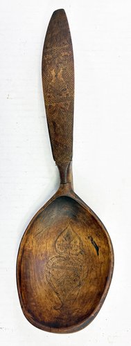 Carved Wooden Wedding or Courtship Spoon