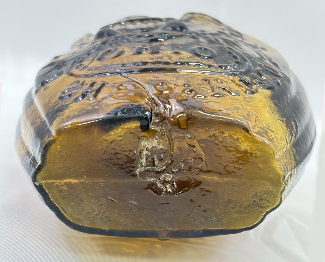 Honey Amber Shepard's Masonic Flask Zanesville OH