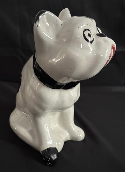 Seated Bull Dog, Logan (Ohio) Pottery