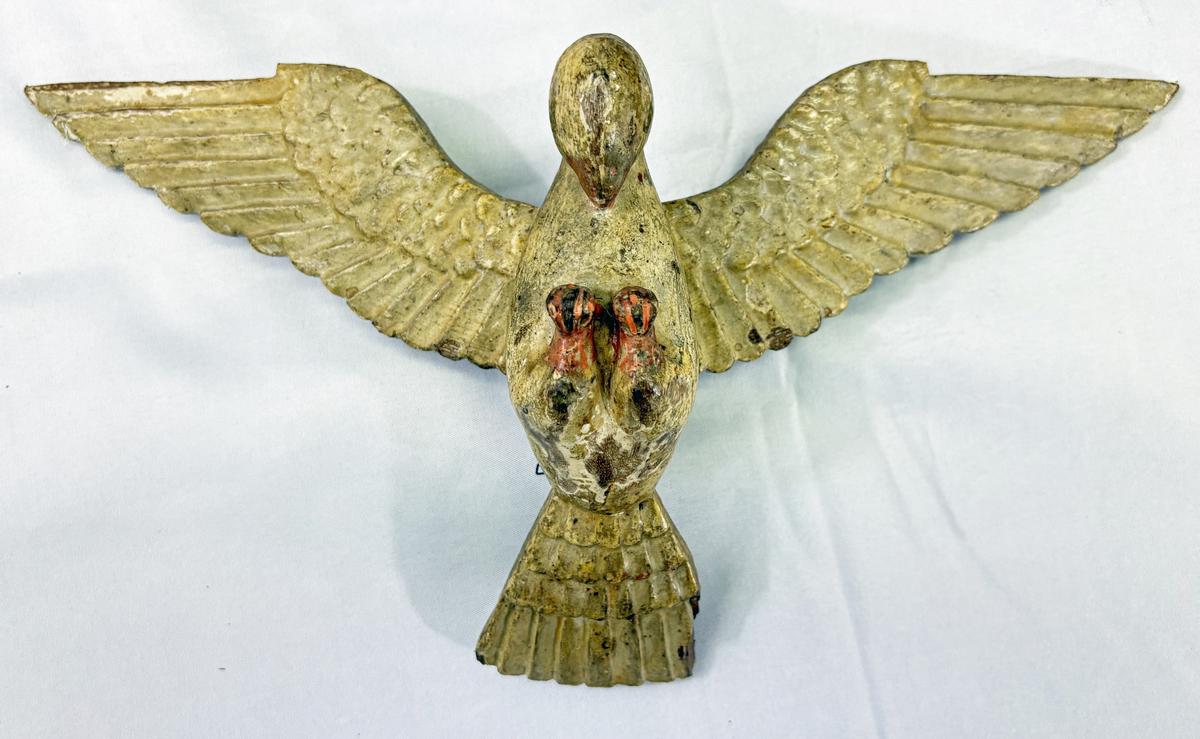 Carved Wooden Eagle Christmas Ornament
