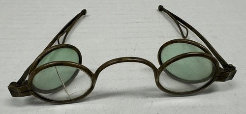 Brass Double Lens Reading Spectacles / Sunglasses
