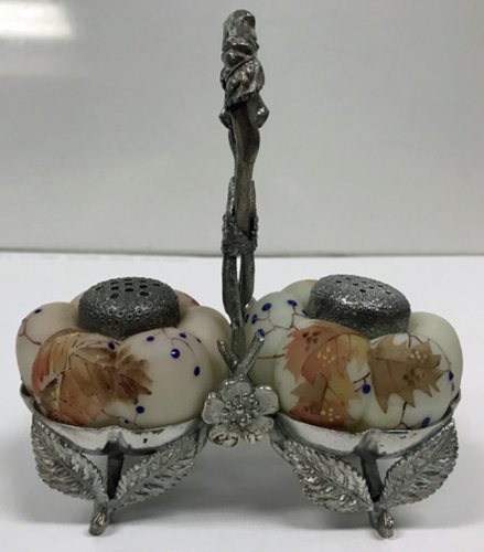 Mt. Washington Salt Shakers in Silverplate Frame