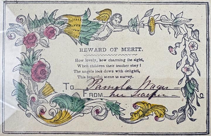 Hand Drawn and Printed Reward of Merit