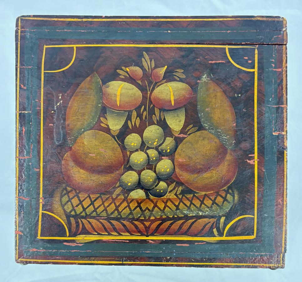 3 Drawer, Lift Lid Box - Paiint Decorated