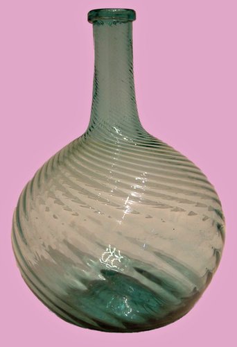 Aqua/Blue Zanesville Glass Bottle