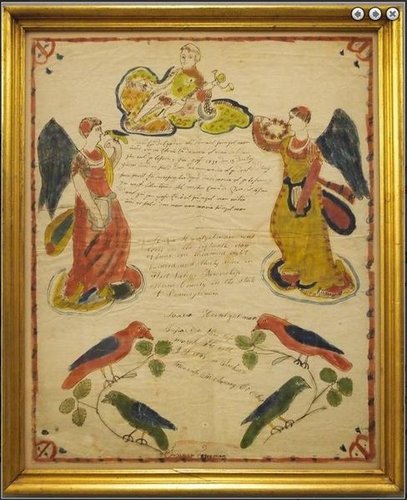 Ohio/Pennsylvania Mourning Fraktur
