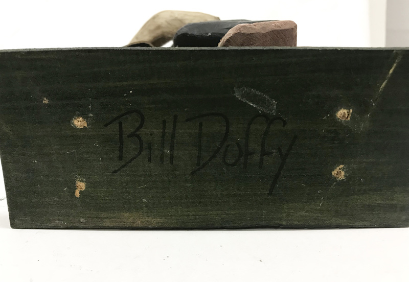 Bill Duffy Folk Art Man Riding a Pig