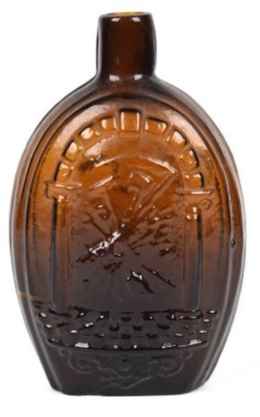 Shepard's Masonic Flask Zanesville Ohio