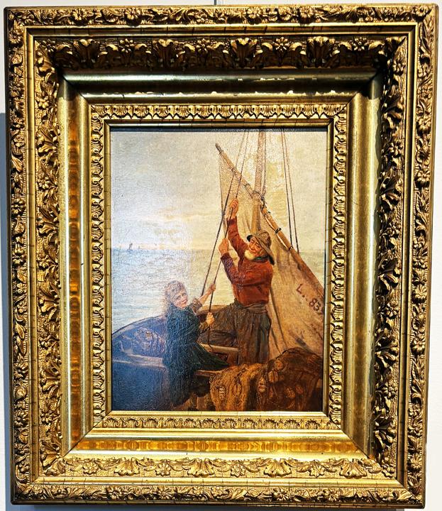 Setting Sail, Unsigned, Oil on Board