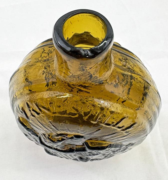 Honey Amber Shepard's Masonic Flask Zanesville OH