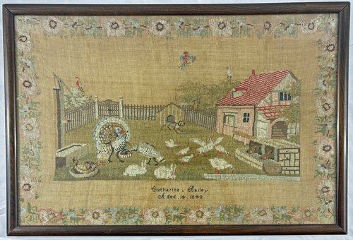 Catherine Bailey’s Pictorial Sampler, 1840